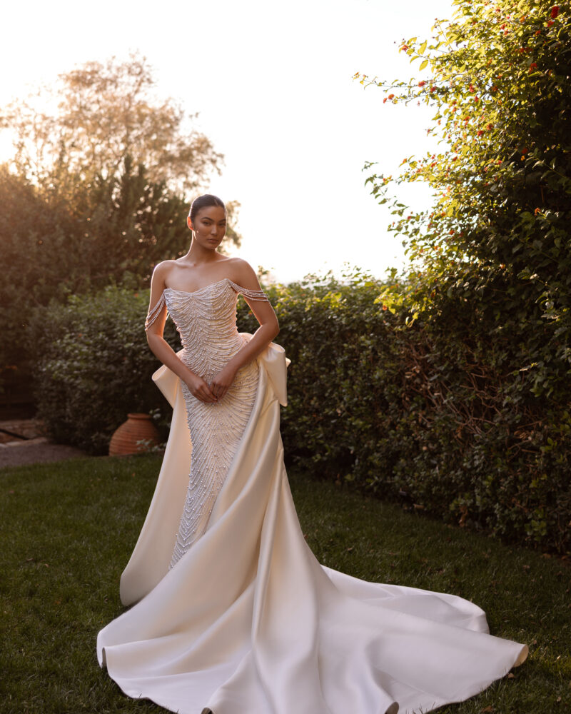 mermaid wedding dress australia Mermaid Wedding Dress with Rich Beadwork